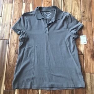 Sonoma Large Mud Brown Polo Top NWT